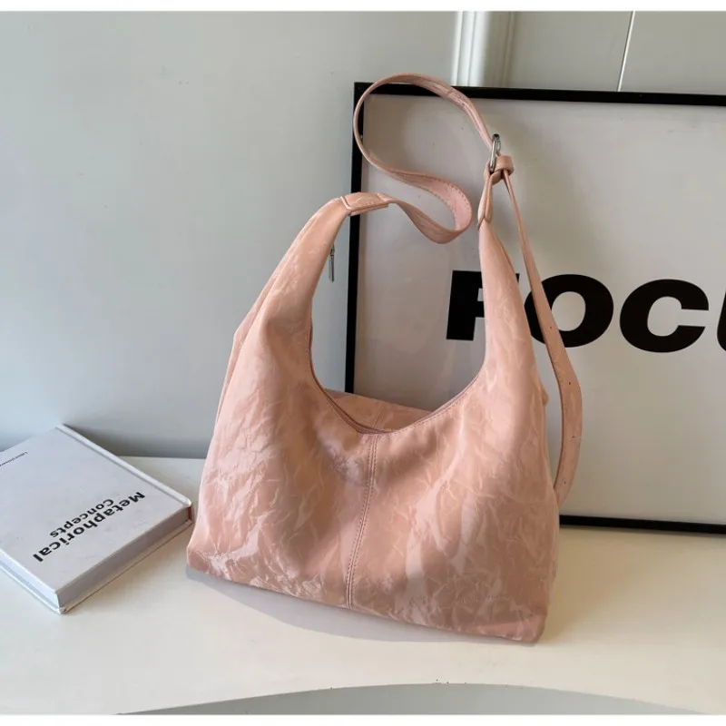 UKF Retro Handbag Soft PU Bag For Women 2024 New Summer/Autumn Popular Large Capacity Shoulder Bags For Women Bucket Bag Bolas