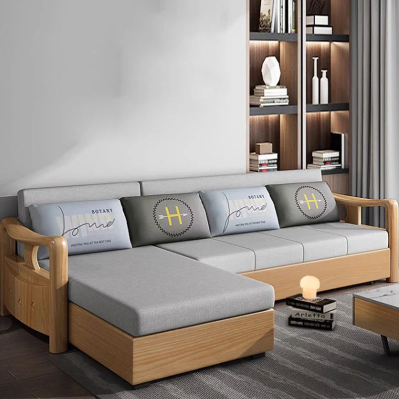 Elegant Extendeble Modern Sofas Brown Lounge Storage Folding Salon Living Room Sofas Wood Luxury Sofy Do Salonu Furniture