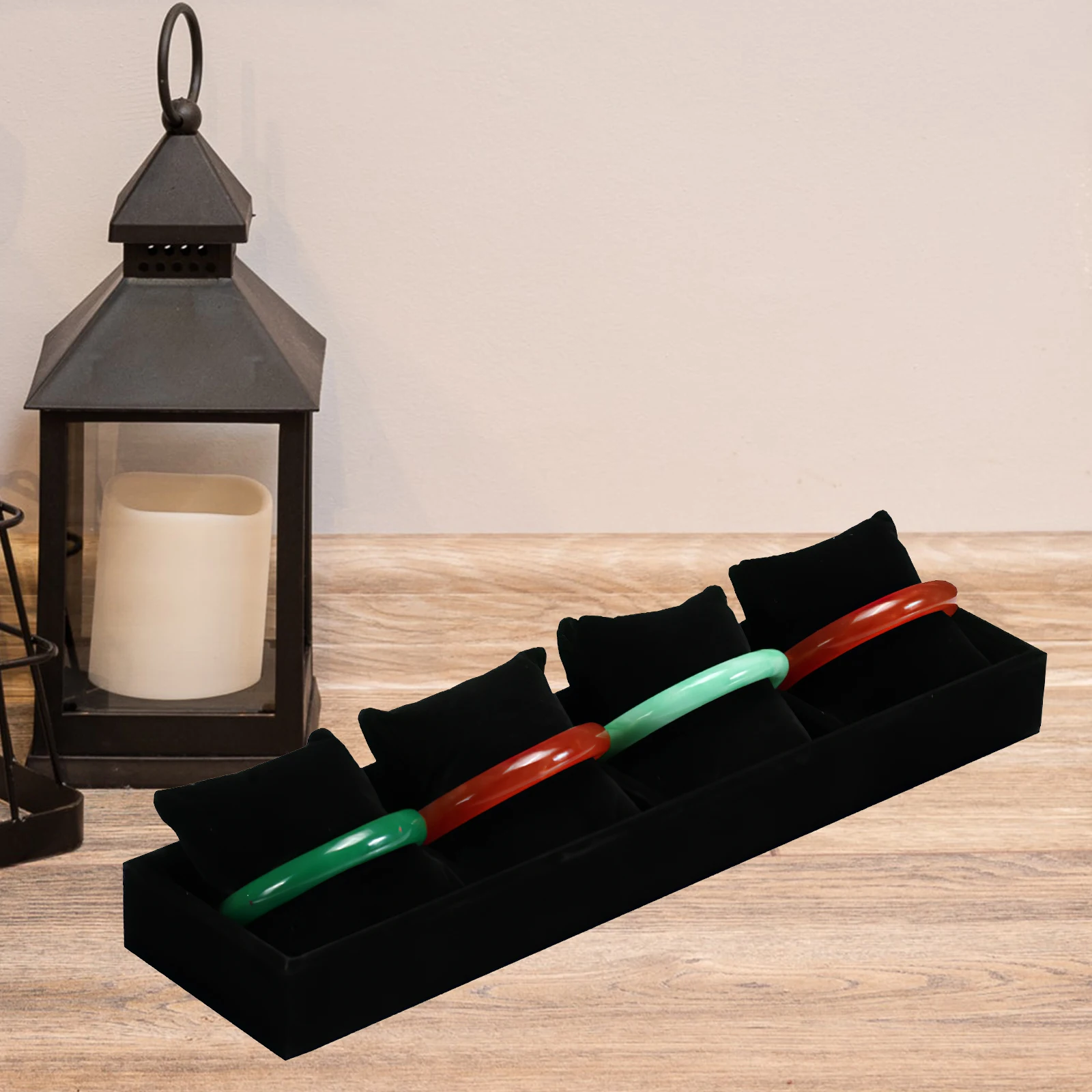 

Velvet Display Tray Pillow for Bracelet Storage Decorative Watch Holder Jewelry ganizer Bangle Case Sturdy Lint for Collectors