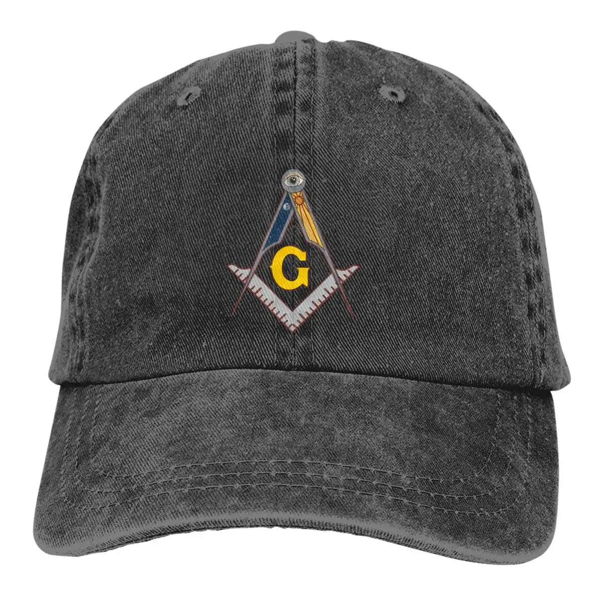 

Summer Cap Sun Visor Masonic Hip Hop Caps Freemason Gold Square Compass Cowboy Hat Peaked Trucker Dad Hats