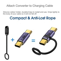 USB C Male to Male Adapter with PD 100W 40Gbps 8K 60hz Video Compatible for Thunderbolt 4/3, MacBook Pro/Air,iPad, USB-C HUB