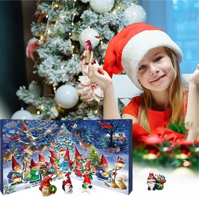 2024 Christmas Gnome Advent Calendar surprise boxes 24Days Halloween Xmas Countdown Calendar Christmas Decorations Festival Gift