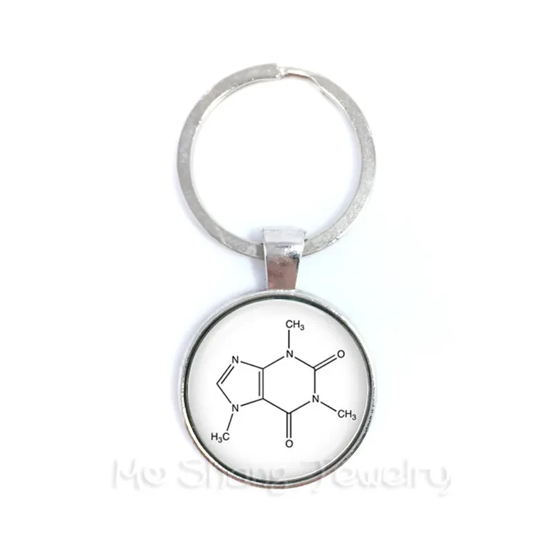 2023 New Serotonin Chemical Formula Keychain Biology Chemistry Student Keyring Jewelry Creative Gift