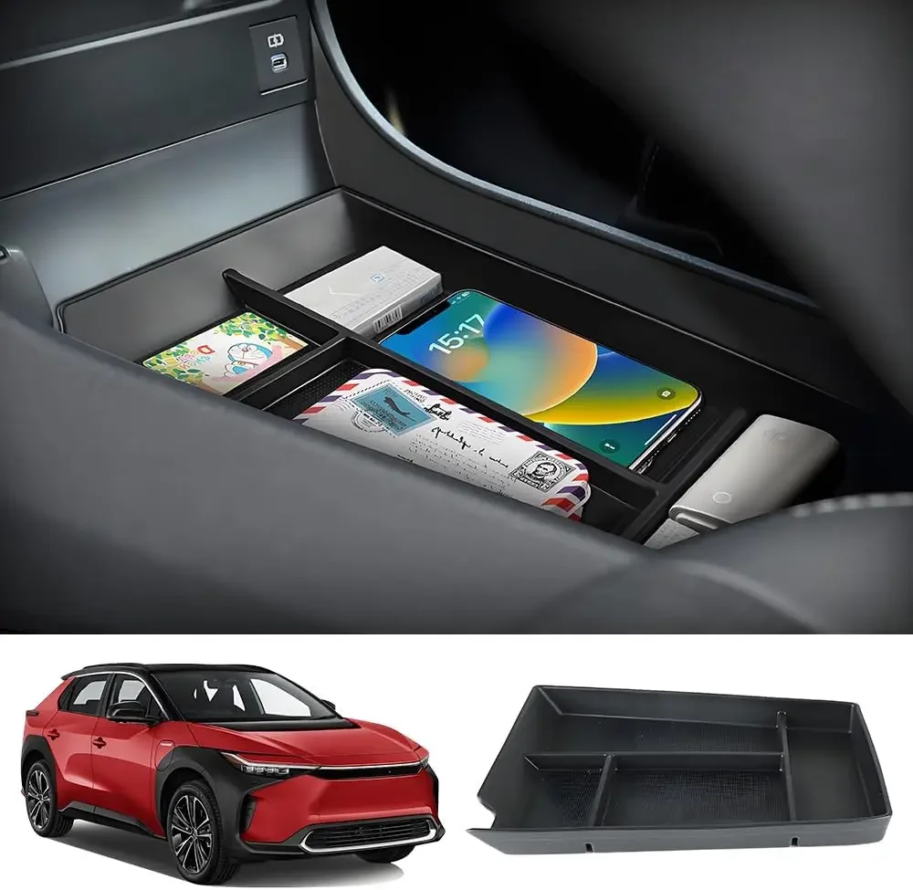 For Toyota Bz4x 2022-25 Car Center Console Storage Box For Subaru Solterra 22-2025 Interior Accessories Organizers Tray Tidying