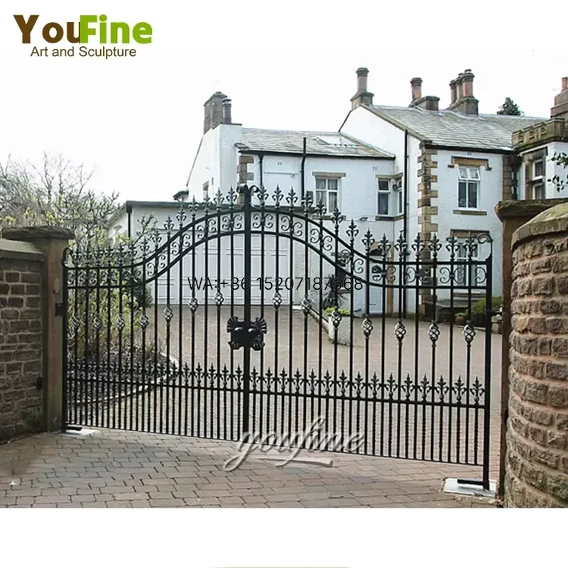 Wmwmnu High Quality Simple Modern Iron Gate Designs for Home Garden Entrance Decorative Metal Fence Panel Outdoor Security