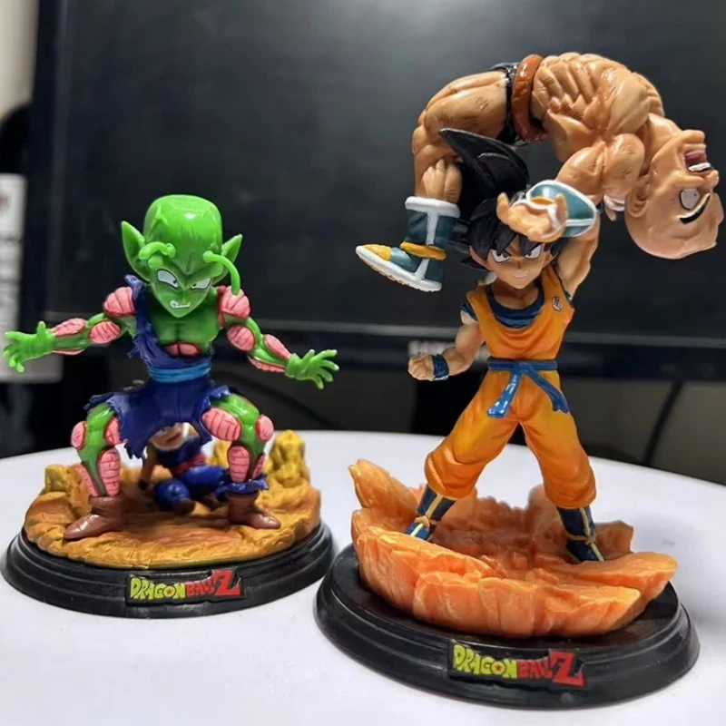 New Dragon Ball Z  Anime Figure  Q Version  Piccolo&Gohan Goku&Nappa action Figure Blocking  Dolls PVC GK Collectible Toys gifts