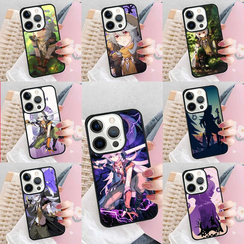 Razor Genshin Impact fanart Phone Case Cover for iPhone 16 Promax 15 Pro 13 14 Plus 11 12 Mini XR XS MAX Coque