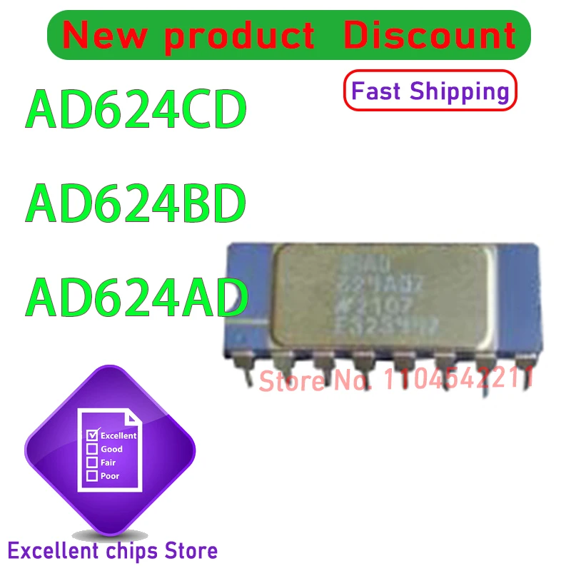 

1pcs/lot AD624AD AD624BD AD624CD AD624 DIP16 100% Brand New Original