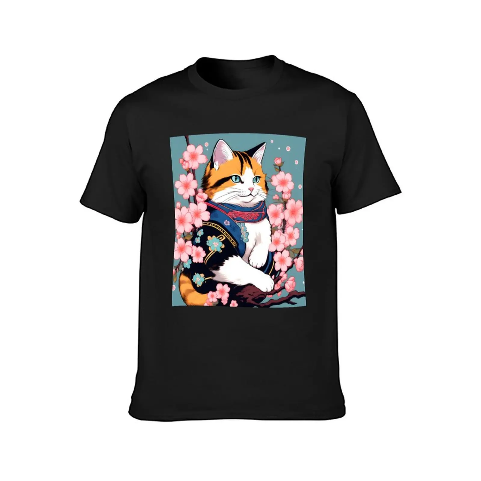 Neko Harmony: Retro Japanese Cat Delight for Feline Aficionados T-shirt plain mens t shirt graphic