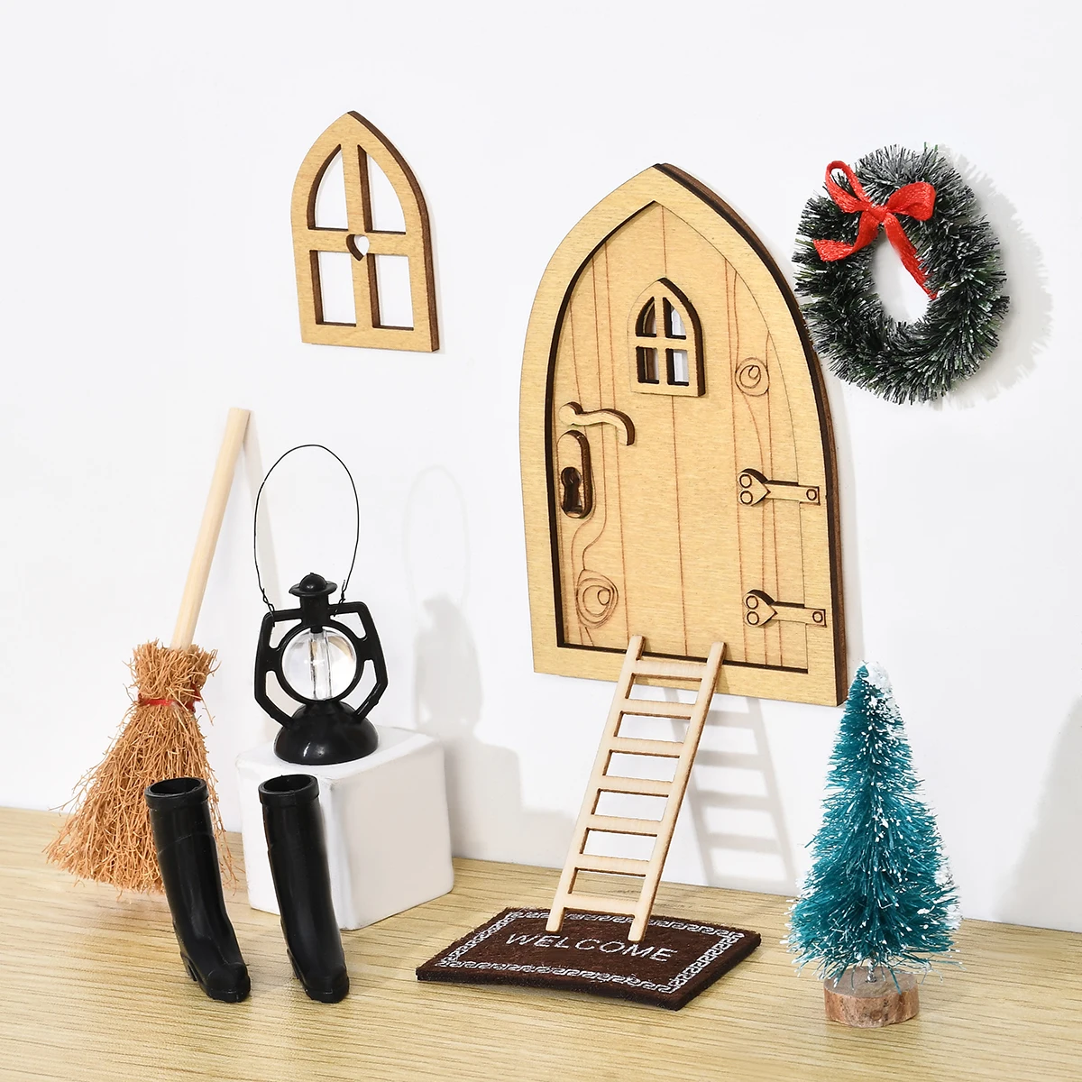 A Variety Of Wooden 3d Fairy Tale Craft Kit Doll House Accessories Fairy Tale Country House Garden Toy Ornament Decoration