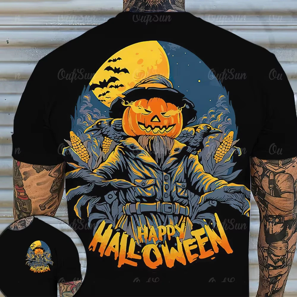 

Hot Sell Hallowmas Men Clothes 3d Printed Hallowmas Men Top Tees TShirts Men Casual Oversized Short Sleeve T Shirt Men Clothing