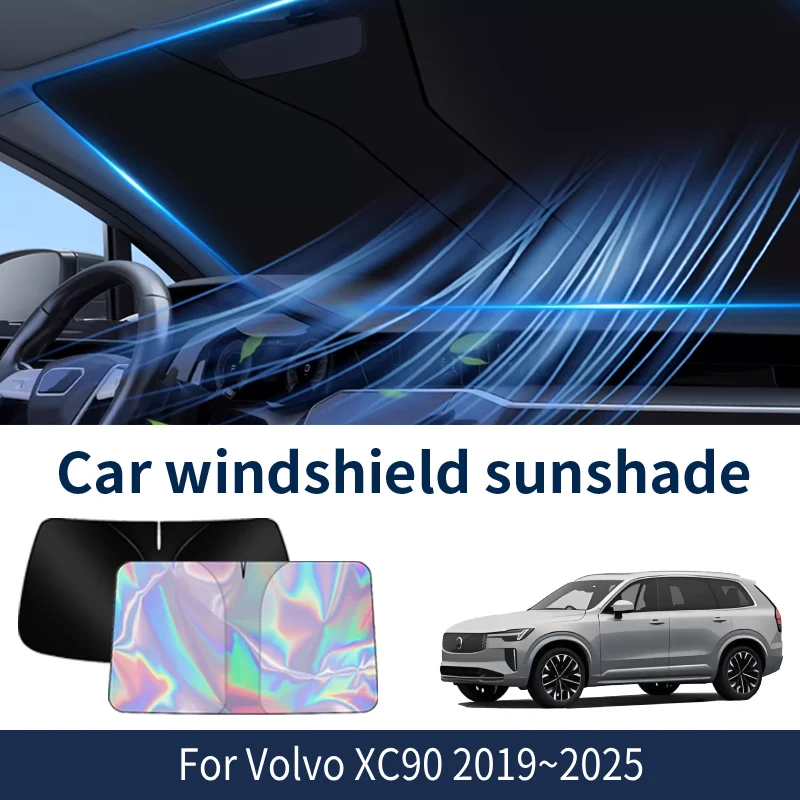 

Front Windshield Sunshade For Volvo XC90 2019~2025 2024 2023 2022 2021 Car Sun Visor Heat Insulation Summer Cooling Accessories