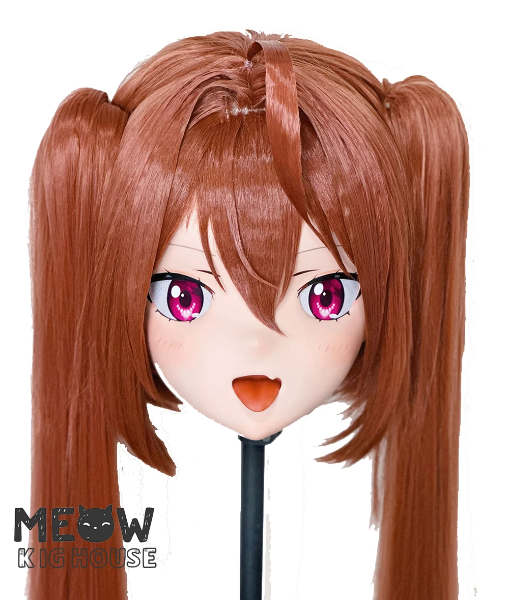 

(MEO430) Customize Handmade Full Head Lockable Crossdress Male to Female Japanese Cartoon Anime Game Character Kigurumi Mask