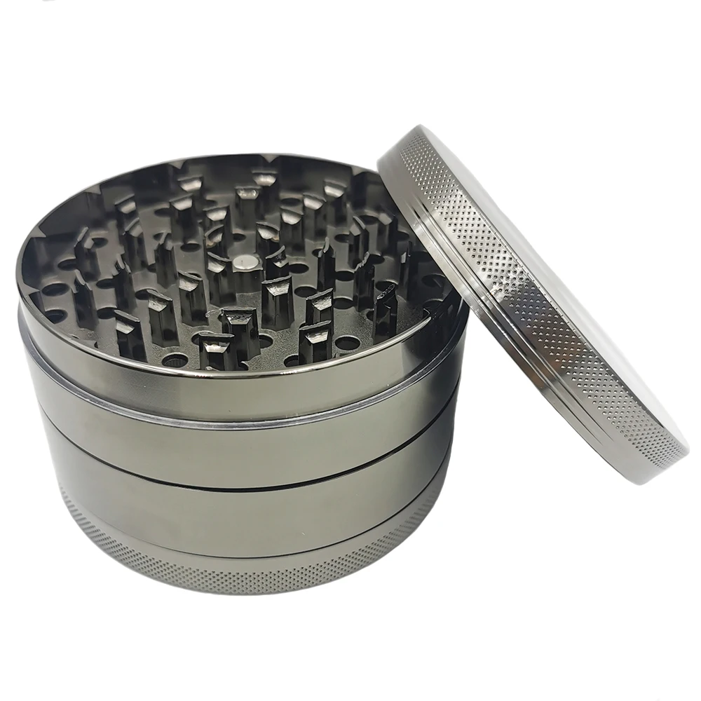 4 Inch Herbal Grinder for Smoking Herb 100MM Large 4 Layer Spice Tobacco Zinc Alloy Metal Smoking Accessories Big Spice Crusher