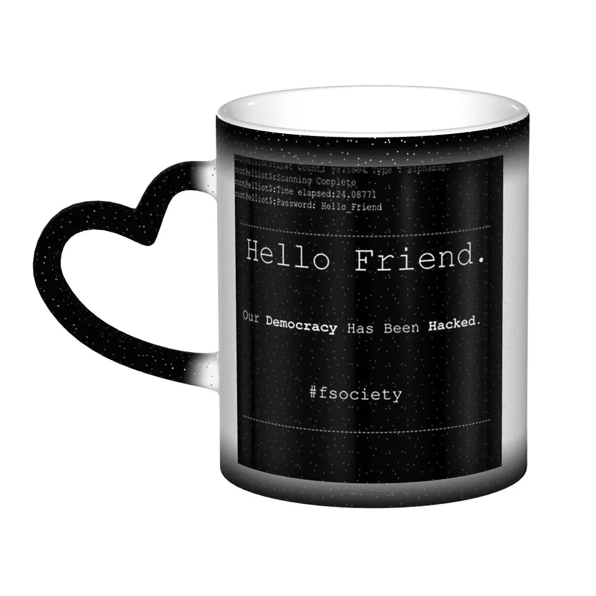 

Mr Robot Hello Friend Fsociety Mug Funny Ceramic Coffee Cups Tea Mugs Milk Cup Drinkware Gift for Woman Man