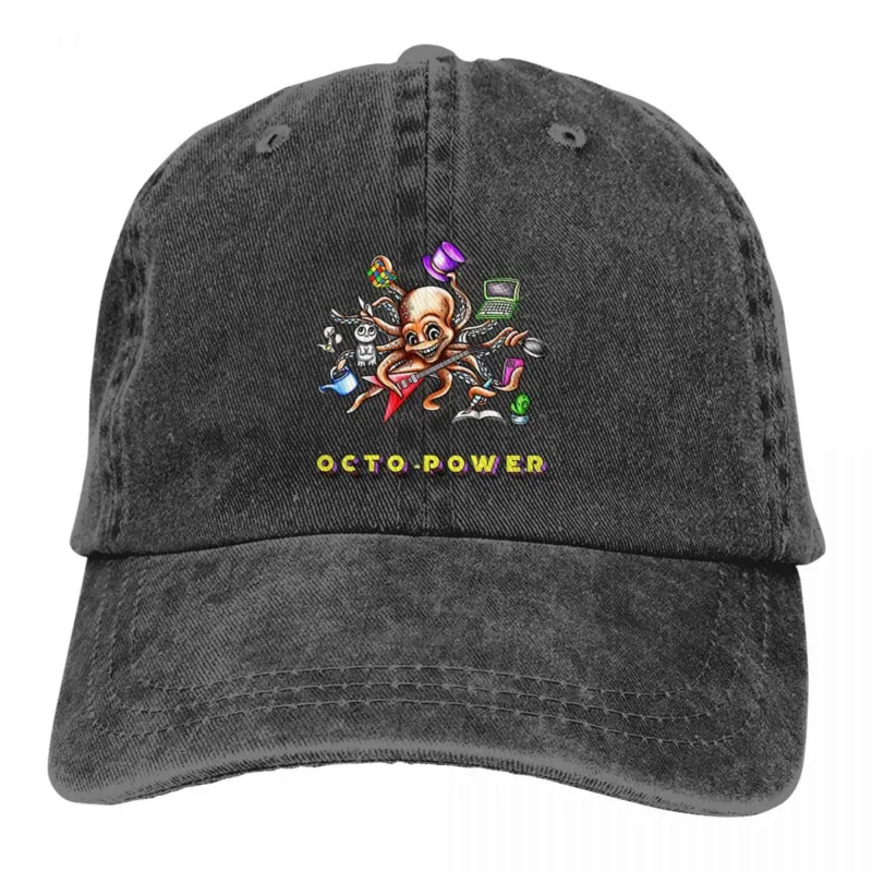 Octopus Multicolor Hat Peaked Women's Cap Octopus With Eight Arms Multi-task Personalized Visor Protection Hats