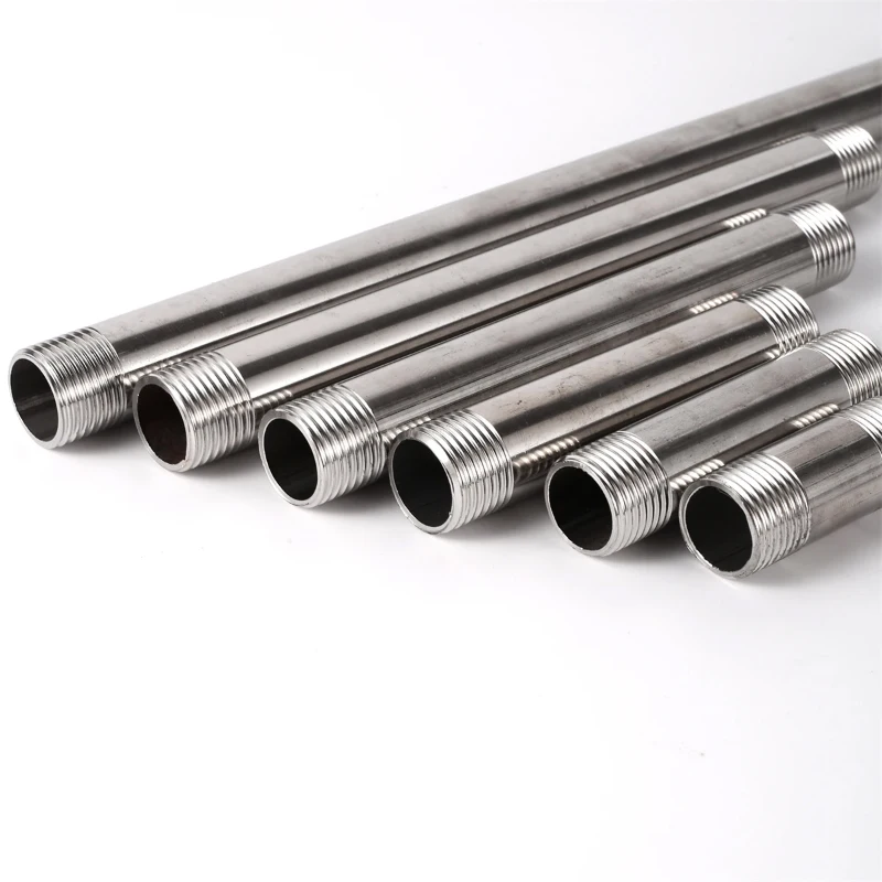 1PCS 304 Stainless Steel Double Male Threaded Pipe Fitting 1/2