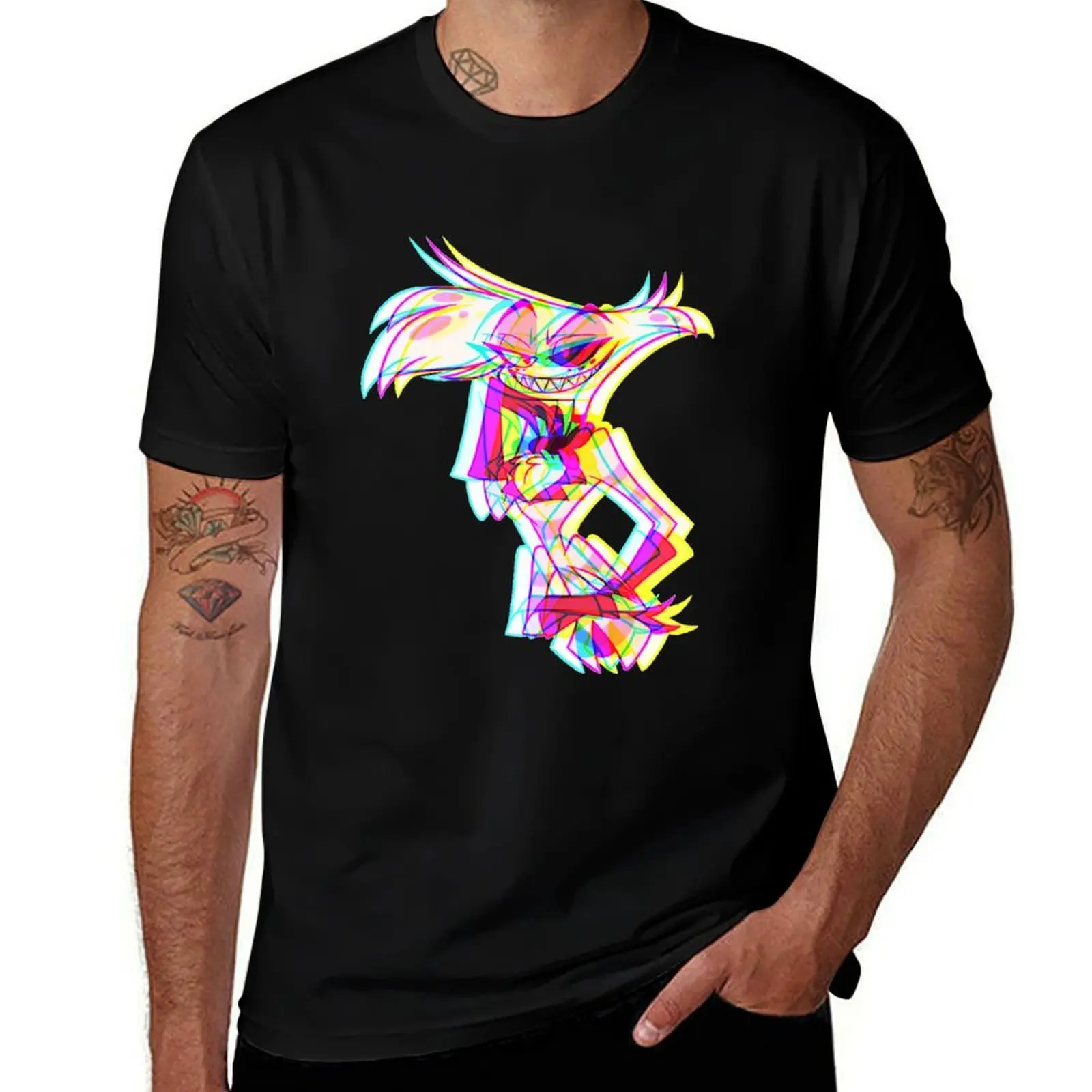 Glitched Angel Dust T-Shirt Athletic Fit Sports Short Sleeve Top T-Shirt