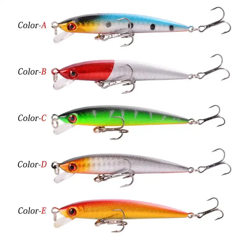 5pcs Minnow Fishing Lures 3D Eyes Artificial Hard Bait 8.8cm 6.1g Pesca Sinking Wobbler Crankbaits Carp Bass Tackle