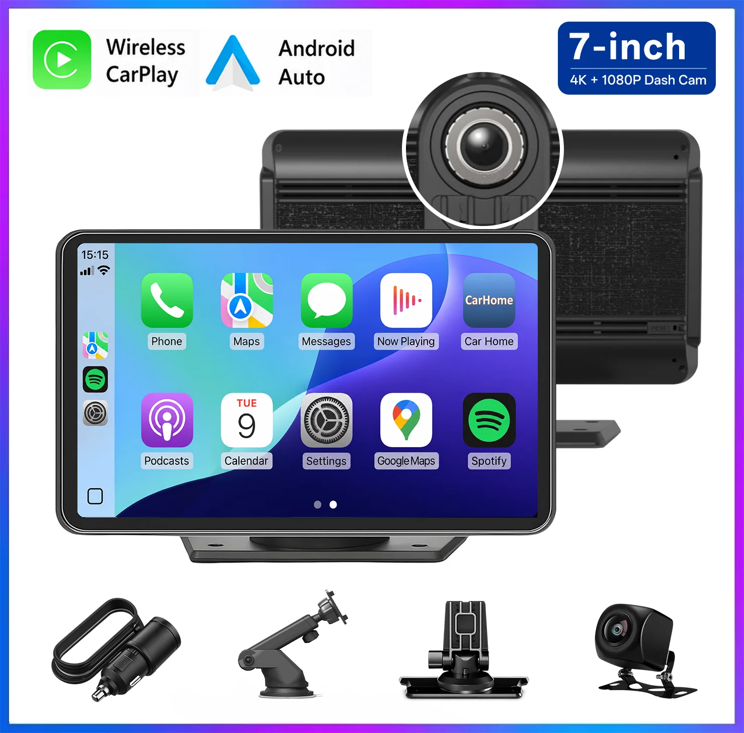 Photography Ratio - Taşınabilir 7 inç CarPlay Ekranı, Android