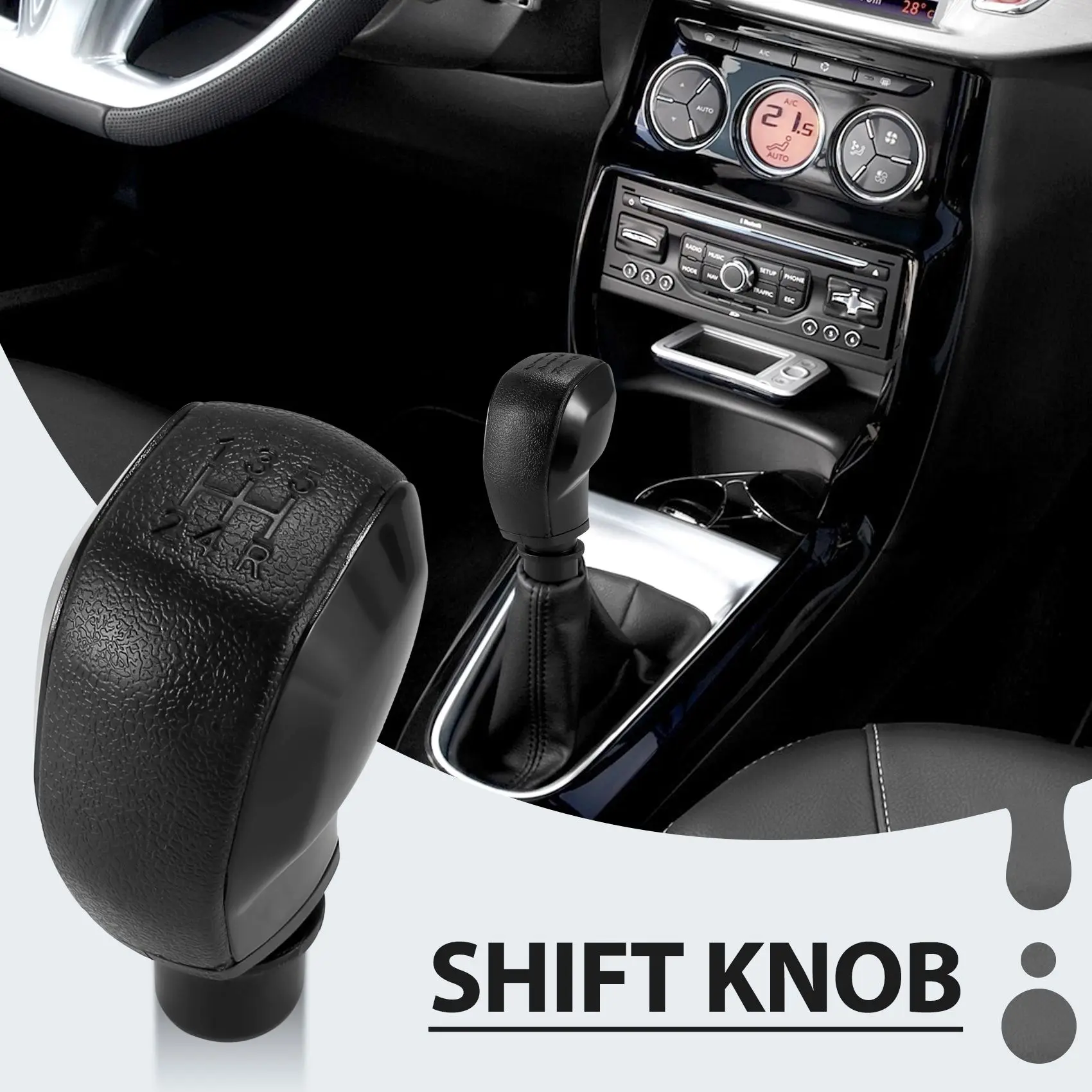 Manual Car 5 Speed Gear Stick Shift Lever Head Ball for Peugeot 208/301/2008/308 Citroen C2/C3/C4/C-Elysee