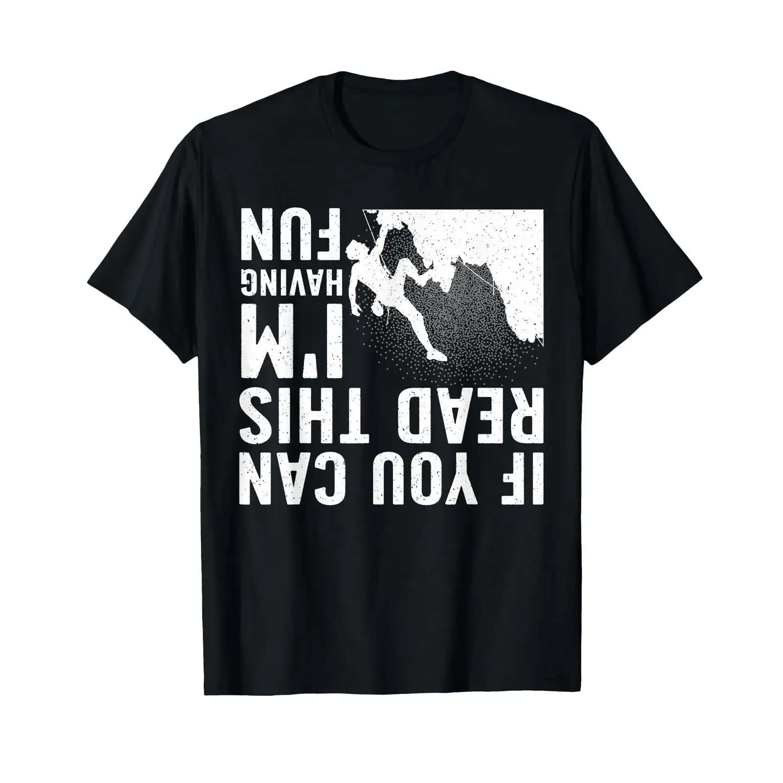 Cooles T-Shirt für Bergsteiger und Bouldern, Vintage-Waschung, atmungsaktives, lässiges Oberteil für den Alltag, mit grafischem Design