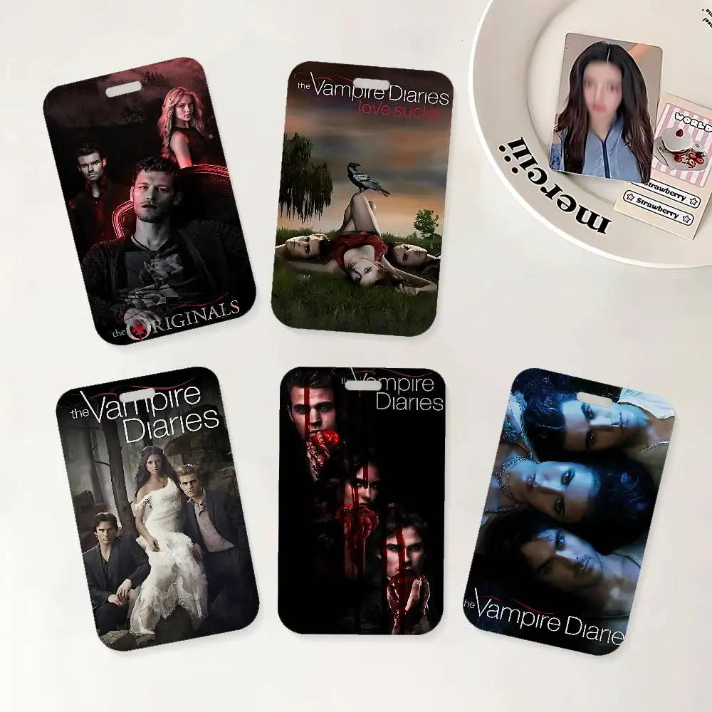 The V-Vampire D-Diaries ID Badge Holder With Lanyard Neck Strap For Office School Name Card Credentials Case