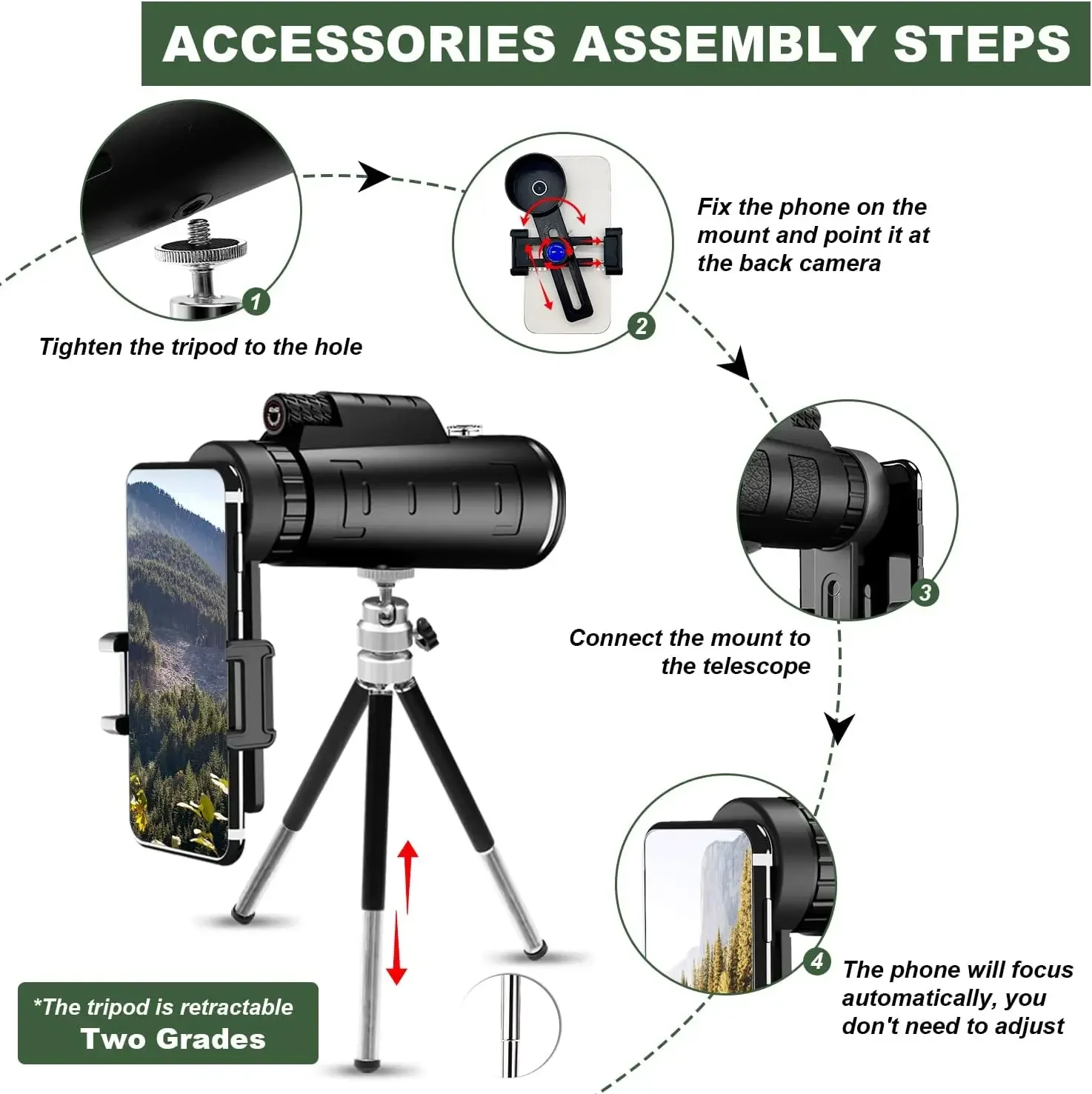 Militar Zoom HD Binóculos Poderosos, Telescópio Profissional Prismático Portátil, Monocular para Caça, Alcance de Longo Alcance, 40x60, BAK4