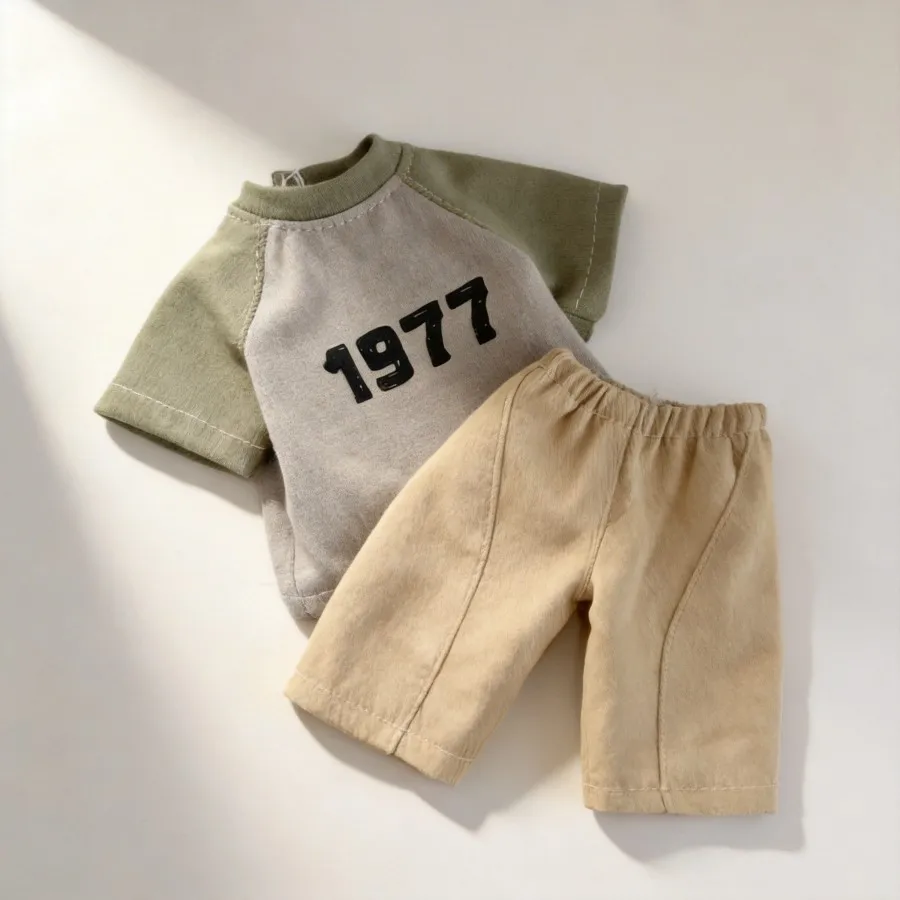 

1/6 30cm BJD Doll Clothes Daily Casual Style Denim Shorts+Short-sleeve T-shirt Exquisite Stitching Outfit for BJD Doll