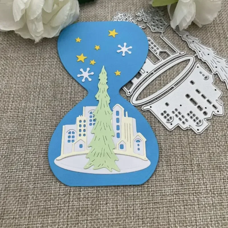 

Christmas city decoration Metal Cutting Dies Stencils For DIY Scrapbooking Decorative Handcraft Die Cutting Template Mold