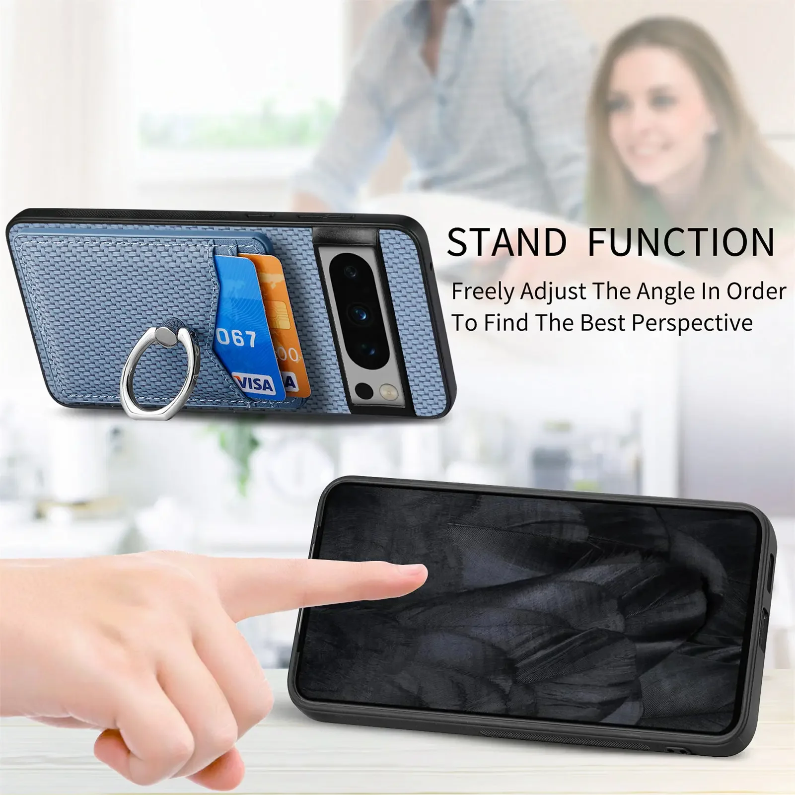 Card Slot Wallet Case For Google Pixel 10 9 8 7 6 Pro XL 6A 7A 8A 9A 10A Magnet KickStand Silicone Phone Case Back Cover Funda