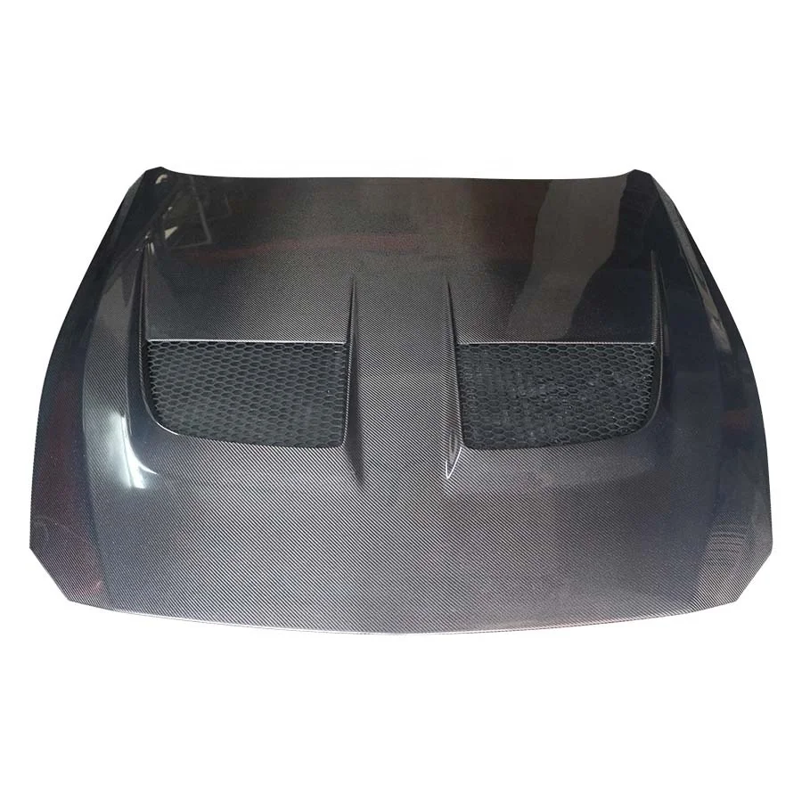 GTD نمط ألياف الكربون بونيه لفورد موستانج دارك هورس S650 مجموعات هيكل غطاء محرك السيارة الجديدة مع البراغي المضمنة #4