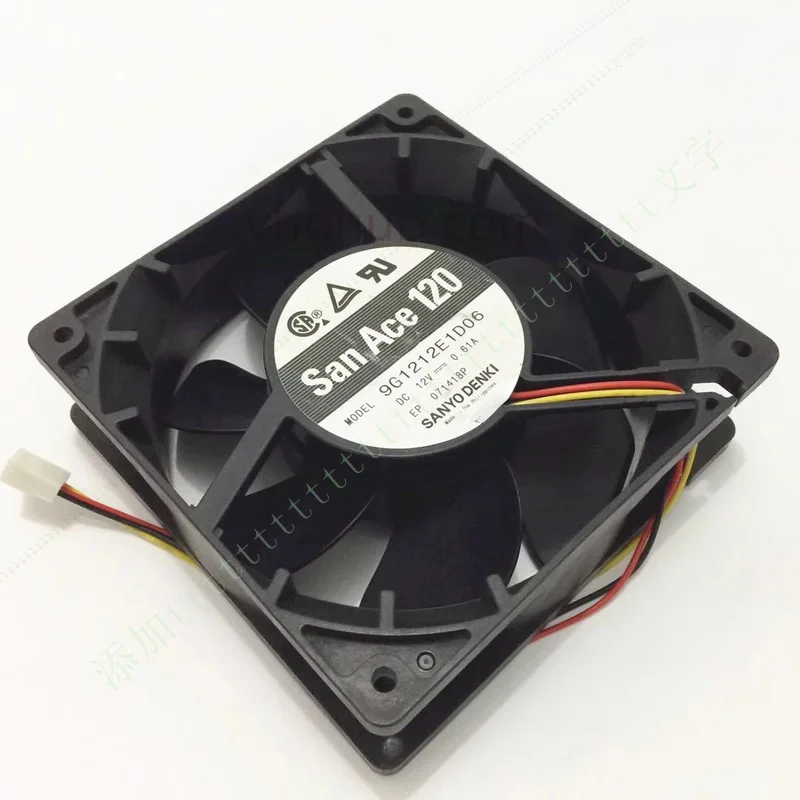 

W ДЛЯ SANYO DENKI 9G1212E1D06 DC 12 В 0,61 А 120x120x38 мм 3-проводной охлаждающий вентилятор для сервера
