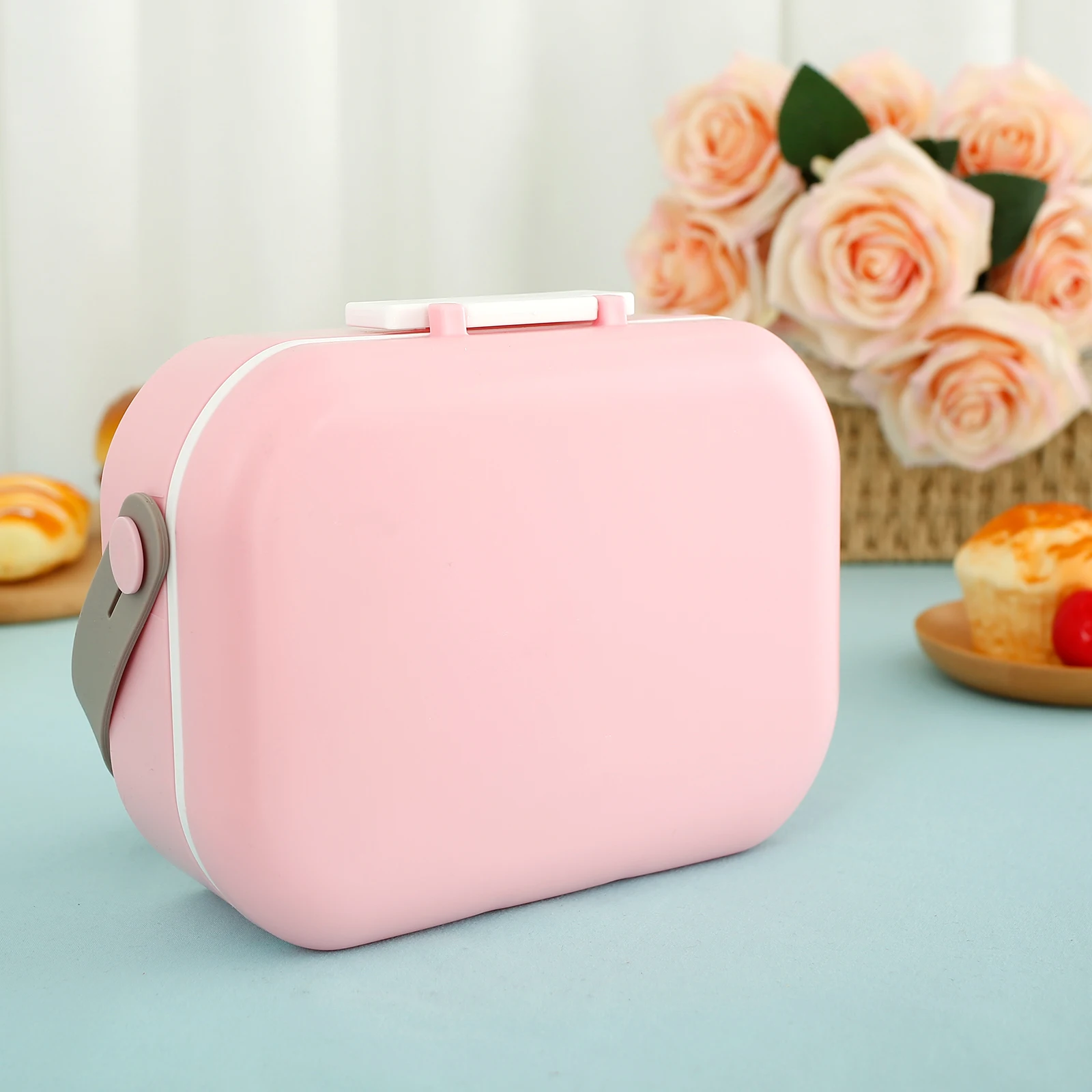 1300ML Portable Lunch Box For Girls School Plastic Picnic Bento Box Microwave Food Box With 5 Compartments Storage Containers