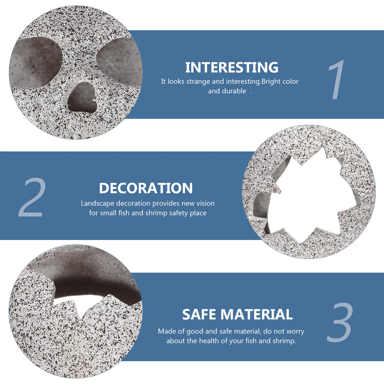 

Fish Tank Hideout Cave Aquarium Decorations for Hiding Playing Breeding Safe Material Sturdy Landscape Decoration Accessory