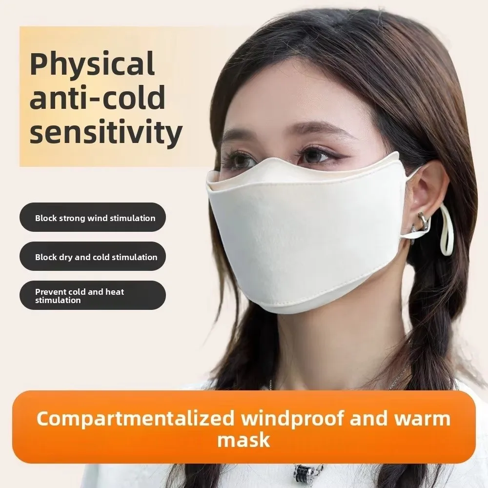 

New Piled Lining Warm Mask Partitioned Thermal Anti Dust Mask Anti-cold Anti-ultraviolet Face Cover Scarf Gift