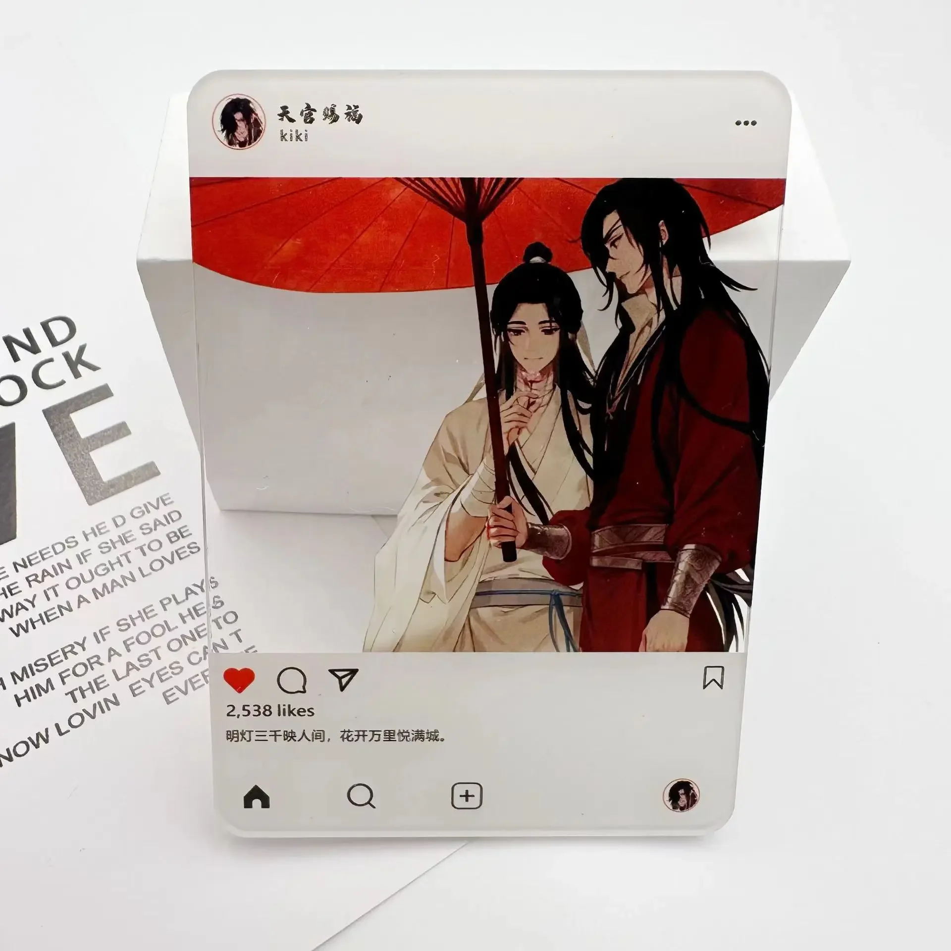 Tian Guan Ci Fu Xie Lian Hua Cheng Acrylic Transparent Card Photo Props Diy Card Anime Heaven Official's Blessing Collectible