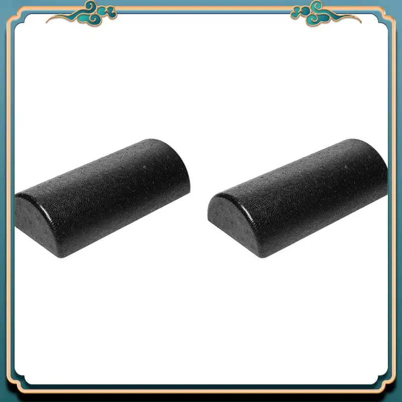 ABMV-2X أسطوانة اليوغا نصف دائرية معدات اللياقة البدنية اليوغا رغوة الأسطوانة الأسود اليوغا الطوب