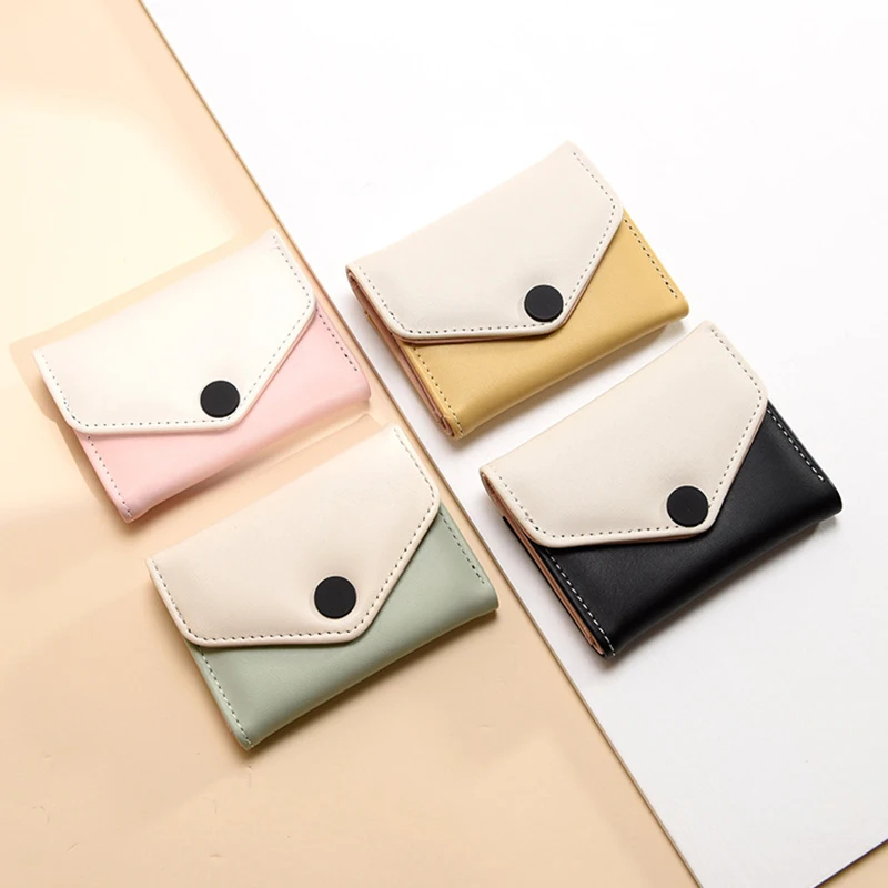 LAYRUSSI Korean Version Wallet Women Coin Purse Multifunctional Card Holder PU Leather Student Envelope Clutch Wallet For Female