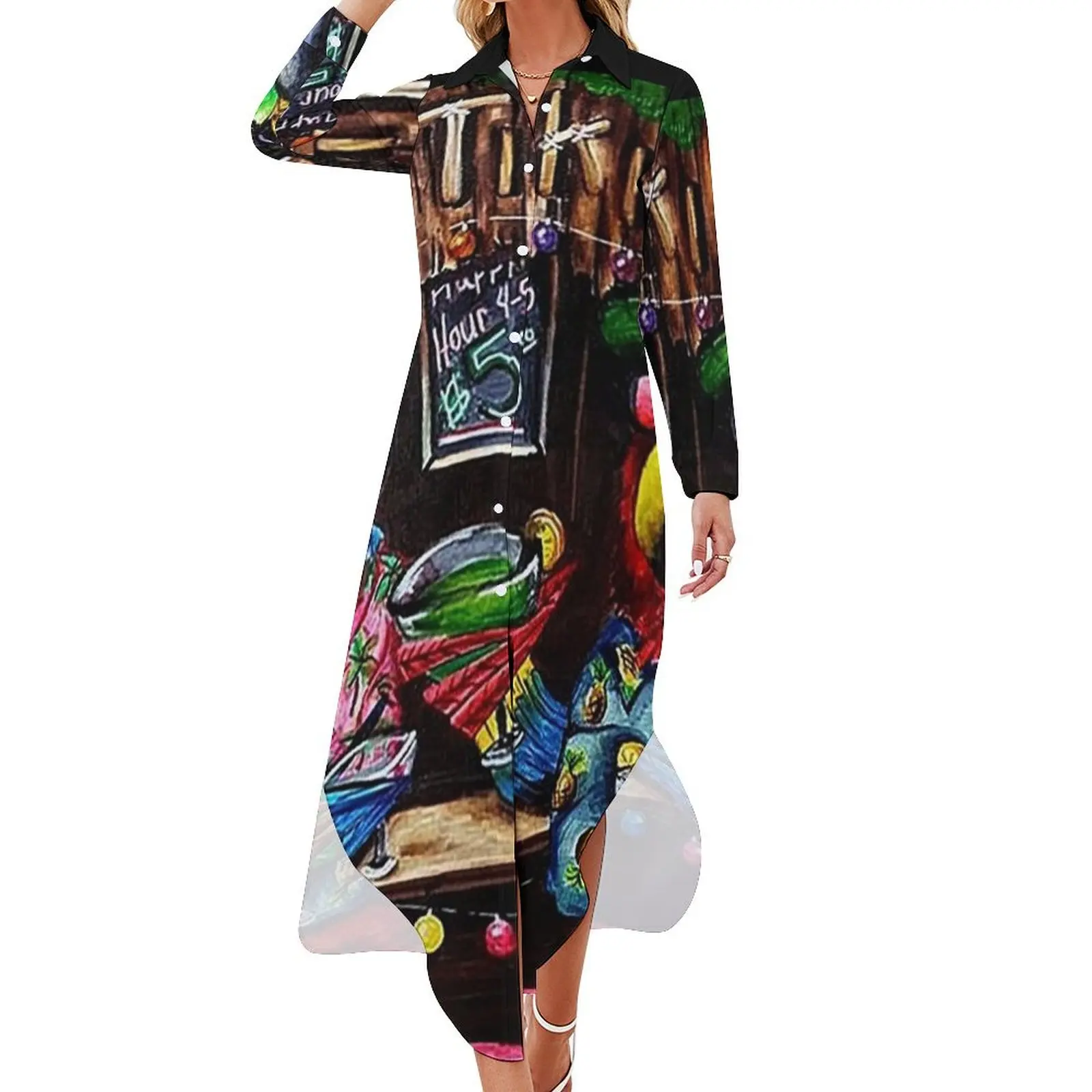 Tiki Drinkin Long Sleeved Shirt Dress sexy dress sexy dress for women women's summer dresses 2024