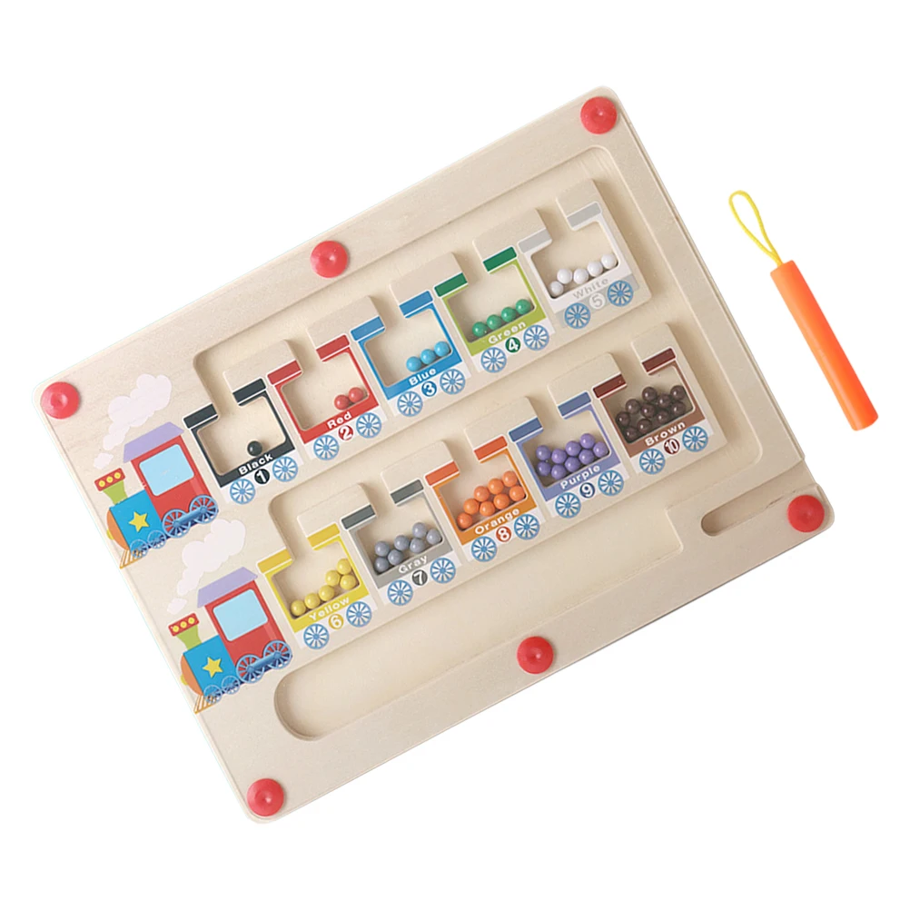 

Magnetic Color Sorting Counting Board Wooden Toy Puzzle Game Educational Montessori Learning Colors Fine Motor Skills