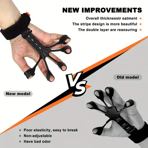 2 st fingerträningsapparat silikonfingergreppare - bärbar hand- och underarmsmuskelträning för flexibilitetsträning 10 best sales armträning - №1