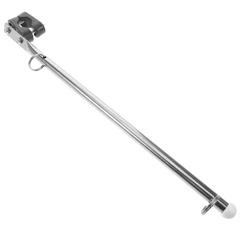 Stainless Steel Marine Flagpole Boat Flag Pole Durable Hardware Easy Installation Yacht Flagpole Deck Compatible Vessel