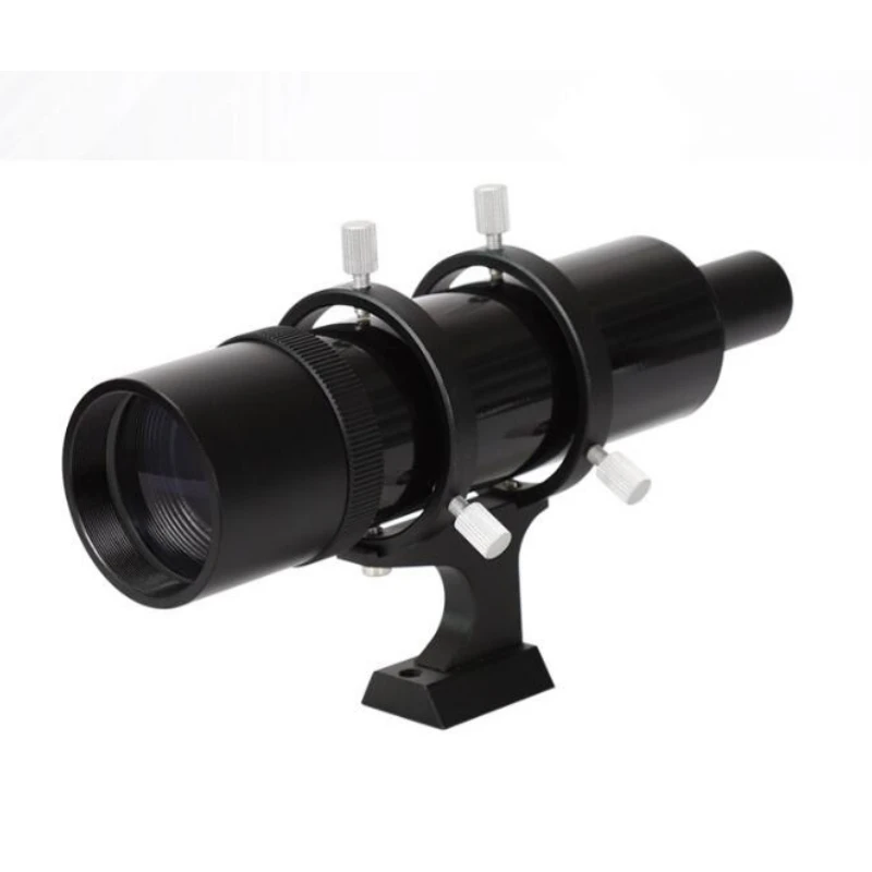 Agnicy Astronomical Telescope Accessories 9x50mm Optical Star Seeking Mirror Single Mirror Body + Base Bracket