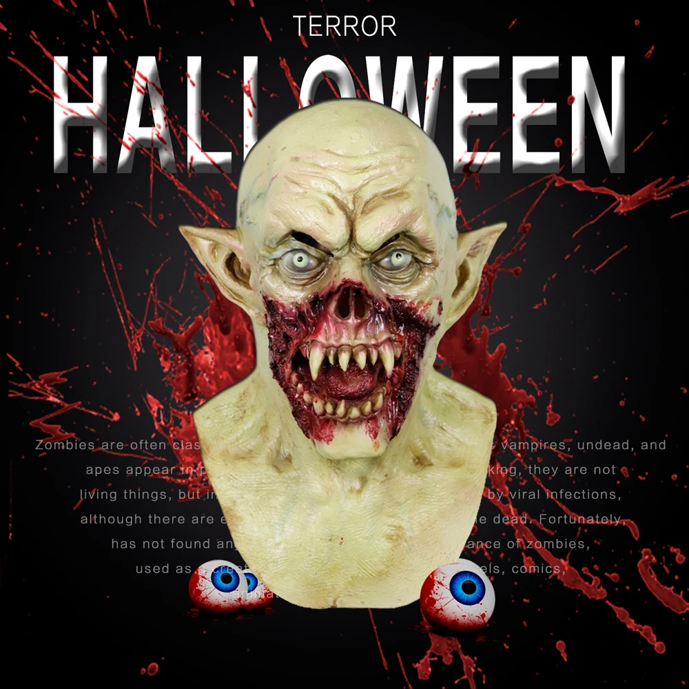 

Adult Zombie Monster Vampire Mask Latex Costume Party Full Head Masks New Halloween Bloody Scary Masks