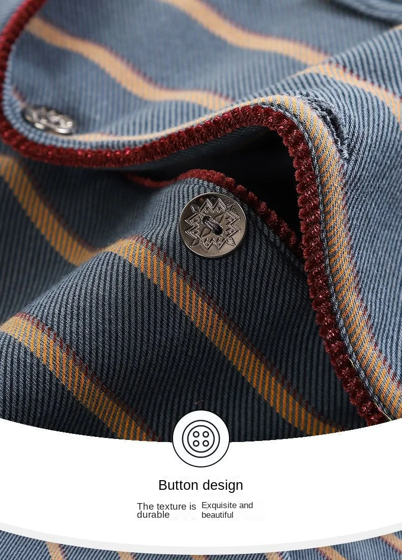 Frühling Herren Herbst und Winter langärmelige lange Hosen mittleren Alters dünner Abschnitt von Pyjamas Nachtwäsche Homewear Anzug Loungewear – Detail 6