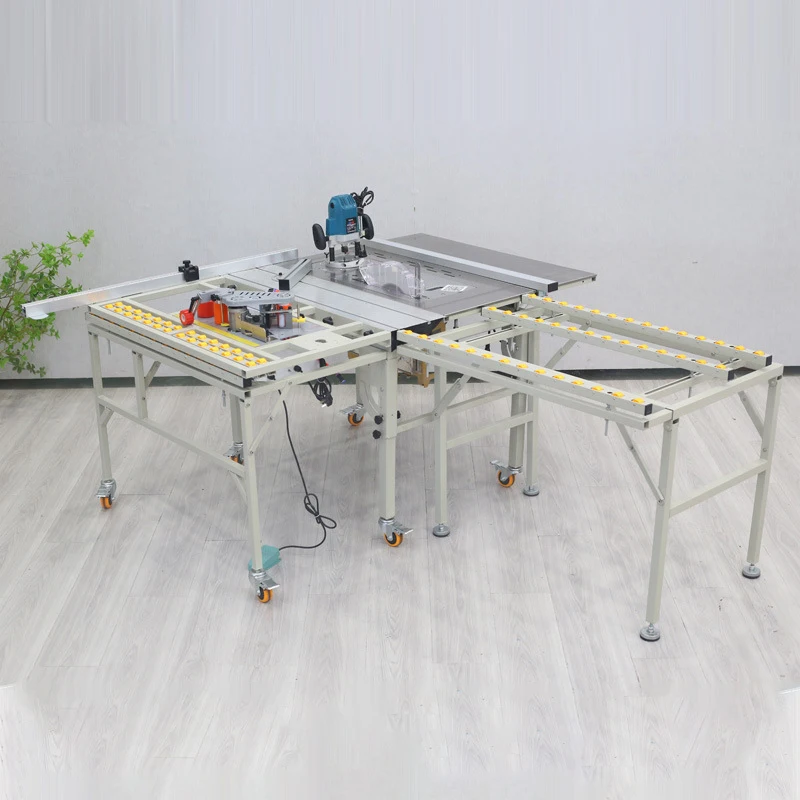 DIY Tool Kits with Sliding Table, Saw, Small Router, Tools, Saw Blades Can Cut at 45 and 90 Degree, Milling and Edge Banding