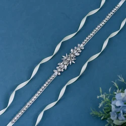 Cinture da sposa su misura per la sposa strass argento diamante cintura da sposa abiti da damigella d'onore accessori per cinture da sposa S166