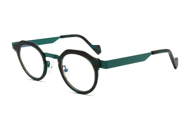 Retro Hochwertige Acetat-Brillen, handgefertigt in Japan, mit einem runden, modischen Rahmen, Unisex-Designer-Markenbrille. – Detail 16