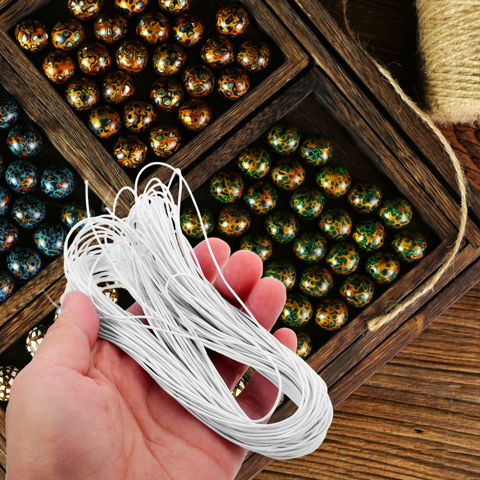 

Elastic Cord for Bracelets 0.8mm White Nylon Beading String Braided Rope Stretchy Jewelry Making Accessories Durability